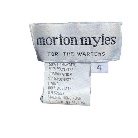 Morton Myles For The Warrens Dress Midi Black Silk Cocktail Vintage Women 4 - Picture 8 of 9